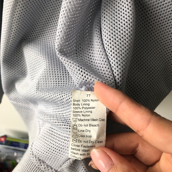 Giordano Matte Light Grey Bomber Windbreaker - Picture 5 of 6